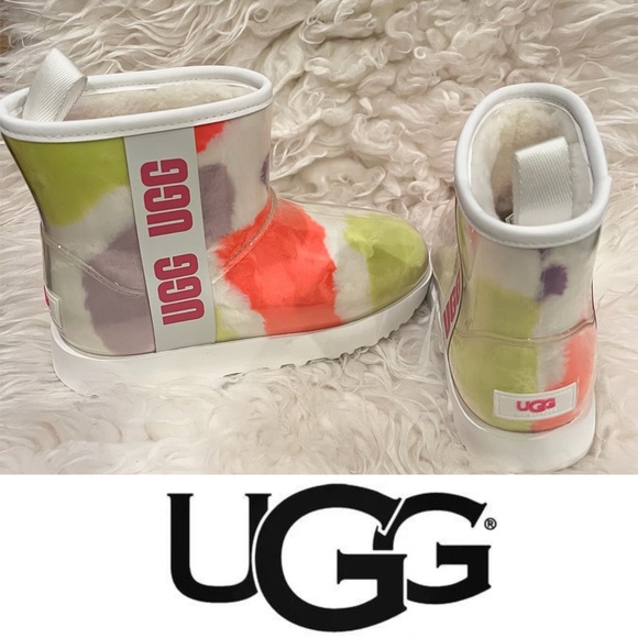 UGG Classic Clear Mini Rainbow Cloud Boots*NEW - Picture 3 of 4